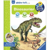 Ravensburger Wieso? Weshalb? Warum? aktiv-Heft - Dinosaurier, Lernbuch mit Stickern und Bastelbogen