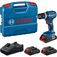 Bosch Akku-Schlagbohrschrauber GSB 18V-45 Professional, 18Volt blau/schwarz, 3x Akku ProCORE18V 4,0Ah, in L-Case