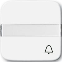 Busch-Jaeger Wippe mit Symbol Klingel mit Beschriftungsfeld weiß, Retail