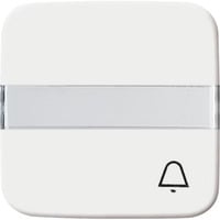 Busch-Jaeger Wippe mit Symbol Klingel mit Beschriftungsfeld weiß, Retail