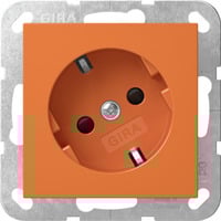 Gira Steckdose 30 Grad mit Schutzkontakt und erhöhtem Berührungsschutz orange, Retail