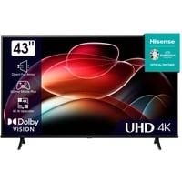 43A6K, LED-Fernseher 108 cm (43 Zoll), schwarz, UltraHD/4K, HDR, Triple Tuner Sichtbares Bild: 108 cm (43″) Auflösung: 3840 x 2160 Pixel Format: 16:9