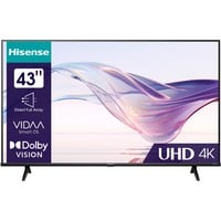 Hisense 43A6K, LED-Fernseher 108 cm (43 Zoll), schwarz, UltraHD/4K, HDR, Triple Tuner