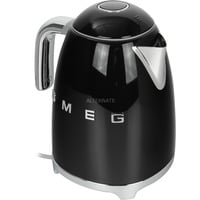 SMEG 50's Style KLF03BLEU, Wasserkocher schwarz/chrom, 1,7 Liter