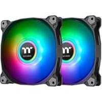 Thermaltake Pure Duo 14 ARGB Sync Radiator Fan, Gehäuselüfter schwarz/transparent, 2er Set, 1x Controller, 140 mm