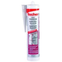 fischer Sanitärsilicon DSSA W 310ml, Dichtmasse weiß