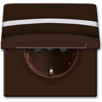 Busch-Jaeger Schutzkontakt-Steckdoseneinsatz mit erhöhtem Berührungsschutz braun, Retail