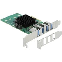 DeLOCK DeLOCK PCIe x4>4x ext. USB 3.0 Quad C.LP