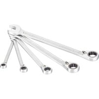 Hazet Knarren Ring-Maulschlüssel-Satz (606/5), 5-teilig, Schraubenschlüssel mit umschaltbarer Knarrenfunktion