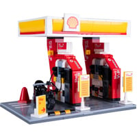 JAMARA 402858 CADA Shell Tankstelle Bricks, für Kinder Technik Spielzeug ab 8 Jahre, Geschenkidee für Kids, Klemmbausteine Set, Fördert Feinmotorik und technisches Verständnis