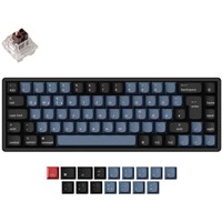 Keychron K6 Pro, Gaming-Tastatur schwarz/blaugrau, DE-Layout, Keychron K Pro Brown, Hot-Swap, Aluminiumrahmen, RGB