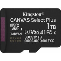 Kingston Canvas Select Plus 1 TB MicroSDXC, Speicherkarte schwarz, UHS-I U3, Class 10, V30