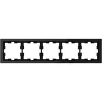 Merten Rahmen fünffach D-Life Glas schwarz, Retail