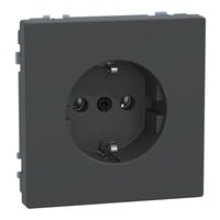 Merten Schutzkontakt-Steckdose mit Steckklemmen, Unterputz, 16 Ampere, 250 Volt, IP20 anthrazit, Retail