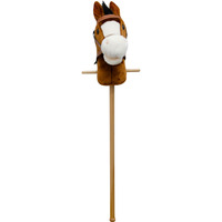 VEDES Plüsch Steckenpferd mit Sound, Länge ca. 98 cm, Schaukelpferd braun
