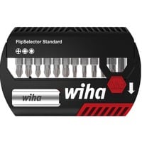 Wiha Bit-Satz FlipSelector Standard, PH / PZ / TX schwarz/rot, 15-teilig, mit Gürtelclip