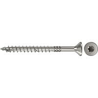 fischer Spanplattenschraube PowerFast 5,0x60 Senkkopf TX 200 Stück, mit Teilgewinde, Edelstahl A4