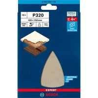 Bosch Professional Expert M480 Netzstruktur-Schleifblatt 100 x 150mm, K320 10 Stück, für Multischleifer