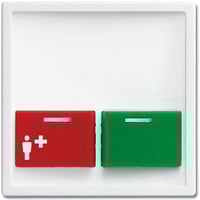 Busch-Jaeger Zentralscheibe studioweiß, Rahmen weiß, Retail