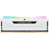 Corsair DIMM 32 GB DDR4-3200 (4x 8 GB) Quad-Kit, Arbeitsspeicher weiß, CMH32GX4M4E3200C16W, Vengeance RGB PRO SL, INTEL XMP