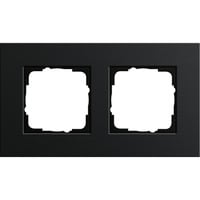 Gira Abdeckrahmen zwei fach, Abdeckung schwarz, Retail