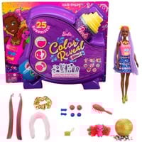Mattel Barbie Color Reveal Glitzer! Haarwechsel Puppe Glitzerblau mit 25 Überraschungen