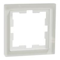 Merten Rahmen einfach Kristallweiß D-Life Glas MEG4010-6520 weiß (matt), Retail