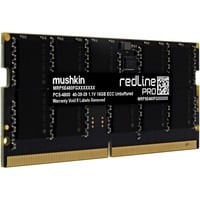 Mushkin SO-DIMM 32 GB DDR5-5600 ECC, Arbeitsspeicher schwarz, MRP5T560LKKD32G28, Redline PRO