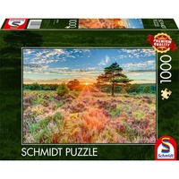 Heide im Sonnenuntergang, Puzzle 1000 Teile Teile: 1000 Altersangabe: ab 12 Jahren