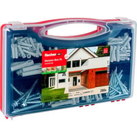 fischer Meister-Box XL Universal + Schrauben, Dübel hellgrau, 266-teilig
