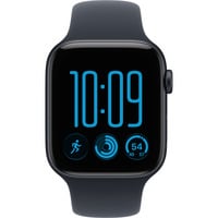 Apple Watch SE 3, Smartwatch schwarz, 44 mm, Sportarmband Navyblau M/L