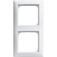 Busch-Jaeger Rahmen zwei-fach mit Sichtfenster und Beschriftungsträger, Kunststoff, glänzend Retail