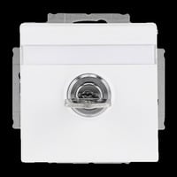 Busch-Jaeger Schutzkontakt Steckdosen Einsatz mit Schloss und erhöhtem Berührungsschutz weiß, Retail