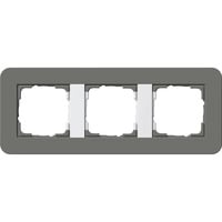 Gira Abdeckrahmen dreifach, Abdeckung grau, Retail