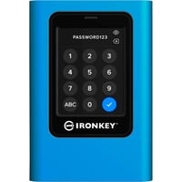 Kingston IronKey Vault Privacy 80 3.84 TB, Externe SSD blau/schwarz, USB-C 3.2 Gen 1 (5 Gbit/s)
