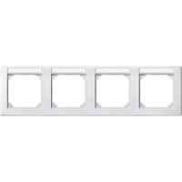 Merten Rahmen vierfach mit Beschriftungsträger weiß, Retail
