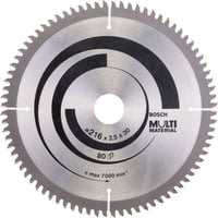 Bosch Professional PRO Multi Material Kreissägeblatt, Ø 216mm, 80Z Bohrung 30mm, für Kapp- & Gehrungssägen