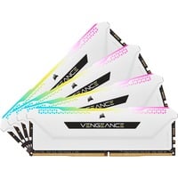 Corsair DIMM 32 GB DDR4-3600 (4x 8 GB) Quad-Kit, Arbeitsspeicher weiß, CMH32GX4M4D3600C18W, Vengeance RGB PRO SL, INTEL XMP