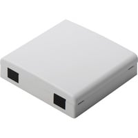 Digitus FTTH Anschlussdose, für 2x SC Simplex, LC Duplex weiß, 2x Spleißhalter