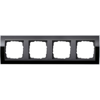 Gira Abdeckrahmen vierfach, Abdeckung schwarz, Retail