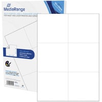 MediaRange Universal-Etiketten, haftend, 105 x 99 mm, weiß, 300 Etiketten 