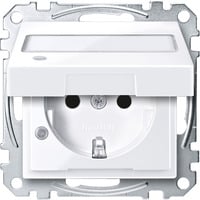 Merten Schutzkontaktsteckdose mit Klappdeckel und Schriftfeld Retail