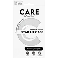 PanzerGlass Urban Combat Star Lit Case, Handyhülle transparent/weiß, Samsung Galaxy S25, QI-kompatibel