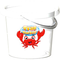 VEDES Eimer mit Krebs Motiv, ca. 20 x 19,5 cm transparent