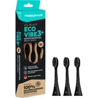 happybrush ECO VIBE 3 Aufsteckbürsten  schwarz