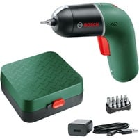 Bosch Akkuschrauber IXO 6 Classic, mit 10-teiligem Bit-Set grün/schwarz, Li-Ionen Akku 3,6Volt 1,5Ah