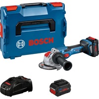 Bosch X-LOCK Akku-Winkelschleifer BITURBO GWX 18V-15 C Professional blau/schwarz, 2x Akku ProCORE18V 5,5Ah, L-BOXX