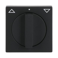 Busch-Jaeger Zentralscheibe Jalousie mit Drehgriff, Abdeckung schwarz, Retail