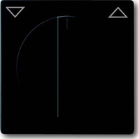 Busch-Jaeger Zentralscheibe Jalousie mit Drehgriff, Abdeckung schwarz, Retail