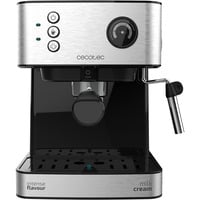 Cecotec Power Espresso 20 Matic Professionale, Espressomaschine edelstahl (gebürstet)/schwarz, 850 Watt